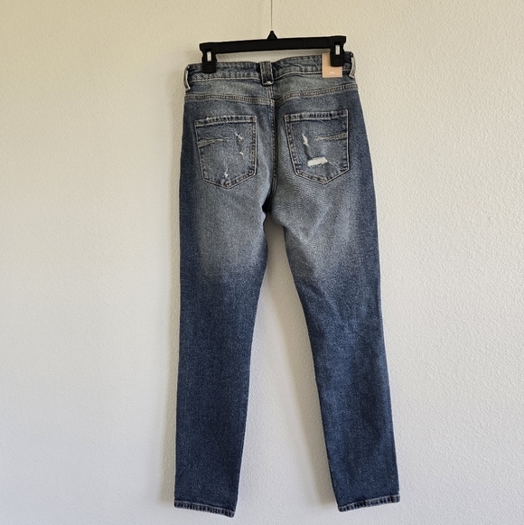 Zara Womens Slim Distressed High Rise Jean Size 2 - Picture 5 of 13